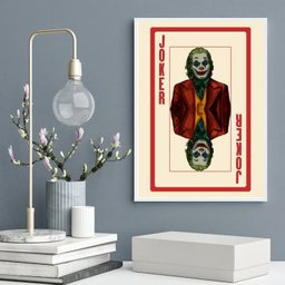 Quadro Decorativo Joker- Baralho 24x18cm:madeira Branca - 2