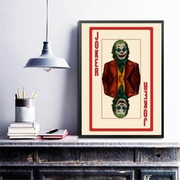 Quadro Decorativo Joker- Baralho 24x18cm:madeira Branca - 1