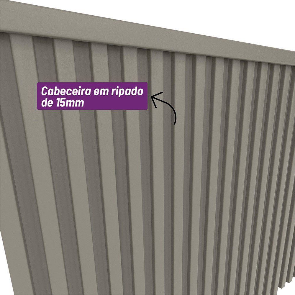 Cabeceira Casal em Ripado Ilhabela com Frame Linea Brasil - 8