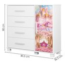 Ver imagem 4 de Guarda Roupa Infantil 3 Portas 2 Gavetas e Comoda 4 Gavetas 1 Porta Mdf Livia Carruagem Decmade