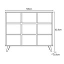 Ver imagem 3 de Nicho Organizador Retro Branco com 9 Gavetas Branco/preto 108 X 92,5cm - Fdecor