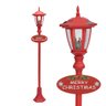 Poste Decorativo com Luz Natalino Vermelho- 104x18x16cm Prime Home Decor 37247 - 1