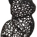 Ver imagem 5 de Gato Sentado 18 Cm Vazado 3d Enfeite Preto