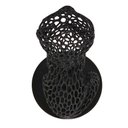 Ver imagem 2 de Gato Sentado 18 Cm Vazado 3d Enfeite Preto