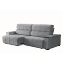 Ver imagem 2 de Sofá Retrátil e Reclinável Milão 3 Lugares Cinza 2,50m Suede com Porta Copos Sofá Casa