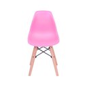 Ver imagem 2 de Cadeira Dkr Pp Rosa Base Madeira - Kids:rosa