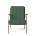 Ver imagem 5 de Poltrona Sala Decorativa Industrial Champanhe Laurita Linho Verde K01 - D'Rossi
