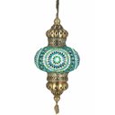 Ver imagem 2 de LUSTRE DE MOSAICO TURCO VERDE 25 CM DIAMETRO FANTASTICO - BHM045