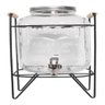 Suqueira com Suporte 5 Litros Dispenser de Vidro Água Suco - 5