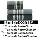 Ver imagem 3 de Toalha de Banho + Rosto Algodão Jogo de 4 Peças Camesa - Emcompre