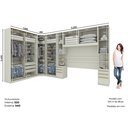 Ver imagem 4 de Guarda Roupa Casal Modulado 6 Peças com Espelho e Cabeceira 11 Portas 9 Gavetas Seletto Areia Bege/HP