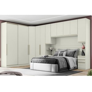 Quarto Modulado Completo Casal 6 Peças 11 Portas 9 Gavetas Seletto 