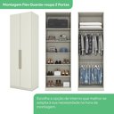 Ver imagem 7 de Guarda Roupa Casal Modulado 6 Peças com Espelho e Cabeceira 11 Portas 9 Gavetas Seletto Areia Bege/HP