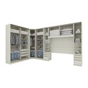Ver imagem 3 de Guarda Roupa Casal Modulado 6 Peças com Espelho e Cabeceira 11 Portas 9 Gavetas Seletto Areia Bege/HP