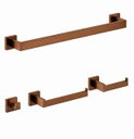 Ver imagem 4 de Kit Acessório 4 Peças Rose Gold Escovado Aço Inox 304 Goldenx