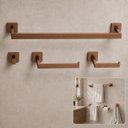 Ver imagem 1 de Kit Acessório 4 Peças Rose Gold Escovado Aço Inox 304 Goldenx