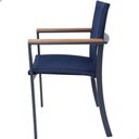 Ver imagem 4 de Jogo de Mesa Ripada 1,00m 4 Poltronas Amélia Corda Náutica para Jantar Jardim Piscina Azul