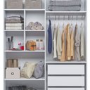 Ver imagem 7 de Guarda Roupa Solteiro 4 Portas 3 Gavetas Flórida 100% MDF Branco