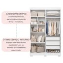 Ver imagem 6 de Guarda Roupa Solteiro 4 Portas 3 Gavetas Flórida 100% MDF Branco