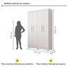 Guarda Roupa Solteiro 4 Portas 3 Gavetas Flórida 100% MDF - 6