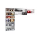 Ver imagem 4 de Kit de Cozinha Modulada 3 Peças Topázio (2 Armários + 1 Paneleiro) CPT123 Branco/Preto - Telasul