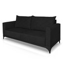 Ver imagem 1 de Sofá Living 2 Lugares 1,80m Horus Bouclê Pés de Aço - Pallazio Cor Preto