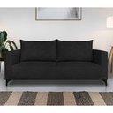 Ver imagem 2 de Sofá Living 2 Lugares 1,80m Horus Bouclê Pés de Aço - Pallazio Cor Preto