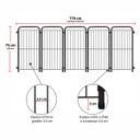 Ver imagem 3 de Cercado Max Portátil 75 cm 5 módulos- Preto Açomix