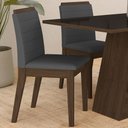 Ver imagem 3 de Mesa com 4 Cadeiras Nápoles 1,36 Imbuia/preto/cinza - Móveis Arapongas Imbuia/preto/suede Cinza