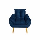 Ver imagem 4 de Kit 2 Poltronas Decorativa Estofada Sala Quarto Escritório Opala Madeira
