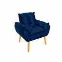 Ver imagem 3 de Kit 2 Poltronas Decorativa Estofada Sala Quarto Escritório Opala Madeira