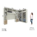 Ver imagem 4 de Guarda Roupa Casal Modulado 5 Peças com Espelho e Cabeceira 10 Portas 6 Gavetas Seletto Areia/Jequitibá Marrom/HP