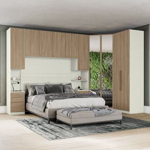 Quarto Modulado Completo Casal 5 Peças 10 Portas 6 Gavetas Seletto