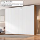Ver imagem 5 de Guarda-Roupa Casal Madrid 8 Portas 6 Gavetas Freijó/Branco - Pnr Móveis
