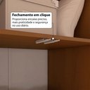Ver mais imagens de Guarda-Roupa Casal Madrid 8 Portas 6 Gavetas Freijó/Branco - Pnr Móveis