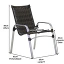 Ver imagem 6 de Kit 4 Cadeiras e Mesa 2 Espreguiçadeiras 1 Chaise Alumínio Trama