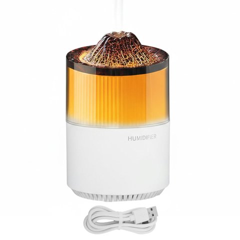 Umidificador Ar Luminaria Vulcao Climatizador Aromatizador Sala Quarto Casa Mesa Decoraçao Relaxante