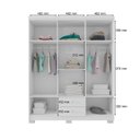 Ver imagem 4 de Guarda Roupa para Bebê Quarto Infantil 6 Portas 2 Gavetas Branco Flex 100% MDP