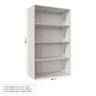 Cozinha Modulada Compacta 4 Peças com Armário Aéreo 2 Portas Vidro Arizona CabeCasa MadeiraMadeira - 13