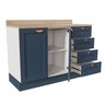 Cozinha Modulada Compacta 4 Peças com Armário Aéreo 2 Portas Vidro Arizona CabeCasa MadeiraMadeira - 16