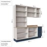 Cozinha Modulada Compacta 4 Peças com Armário Aéreo 2 Portas Vidro Arizona CabeCasa MadeiraMadeira - 4