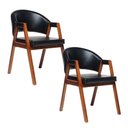Ver imagem 2 de Kit 2 Cadeiras Sala de Jantar Premium com Braço Madeira Maciça Movellu Home