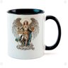 Caneca Branca com Interna Preta Y5 Santo São Miguel Arcanjo Igreja Católica 3 - 1