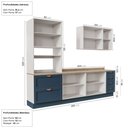 Ver imagem 4 de Cozinha Planejada 4 Peças com Torre para Microondas Arizona CabeCasa MadeiraOriginals Azul/Branco