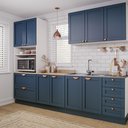 Ver imagem 1 de Cozinha Planejada 4 Peças com Torre para Microondas Arizona CabeCasa MadeiraOriginals Azul/Branco