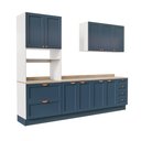 Ver imagem 3 de Cozinha Planejada 4 Peças com Torre para Microondas Arizona CabeCasa MadeiraOriginals Azul/Branco