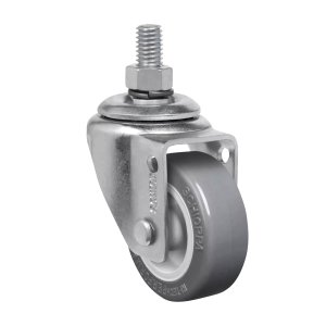 16 Rodizio Roda Parafuso Espiga Giratório Pvc 50mm Anti Risco Schioppa