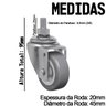 16 Rodizio Roda Parafuso Espiga Giratório Pvc 50mm Anti Risco Schioppa - 2
