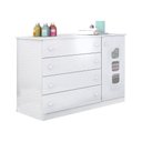 Ver imagem 3 de Cômoda Sapateira Infantil Lívia 100% MDF 4 Gavetas 1 Porta para Quarto de Bebê Branco Phoenix Baby