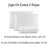 Lençol Casal Algodão Egípcio 400 Fios Branco Jogo Cama 3 Pçs - 3